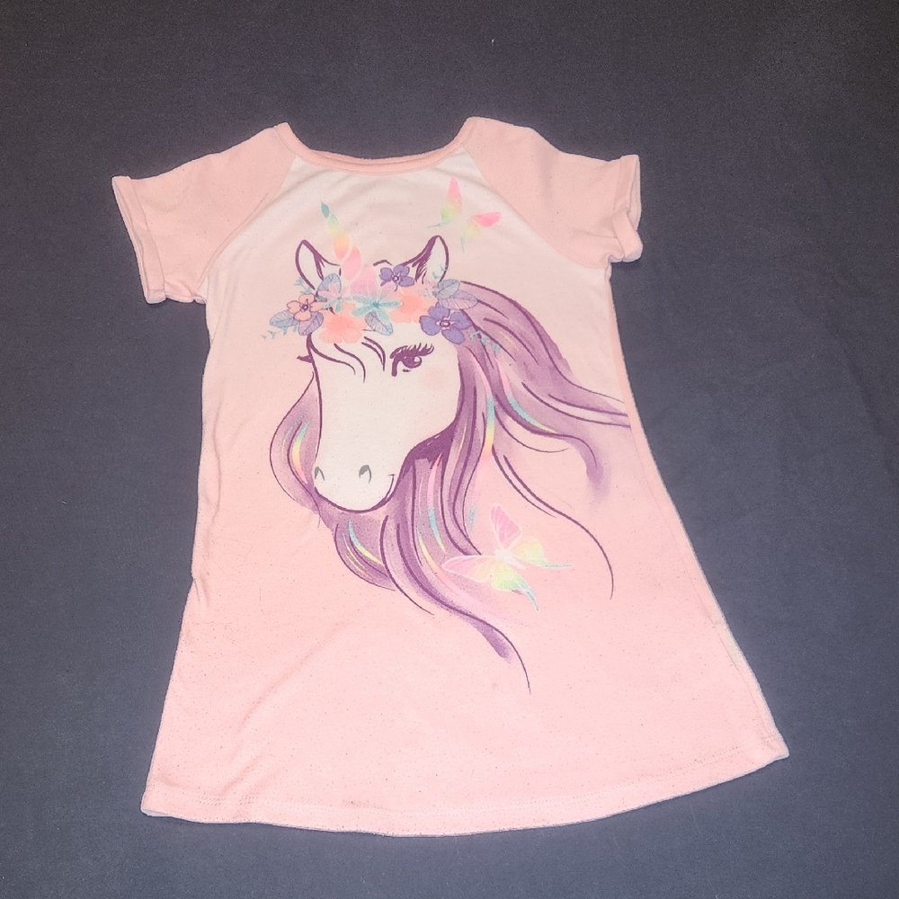 Wonder Nation Pink Unicorn Nightgown for Kids